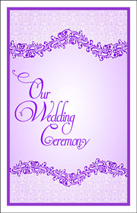 Wedding Program Cover Template 4D - Graphic 1